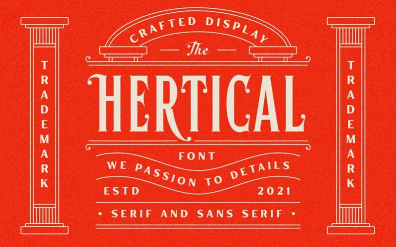 Hertical Display Font