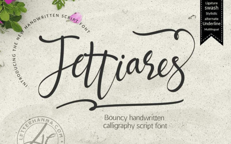 Jettiares Calligraphy Font