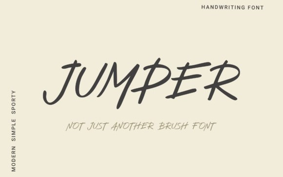 Jumper Brush Font