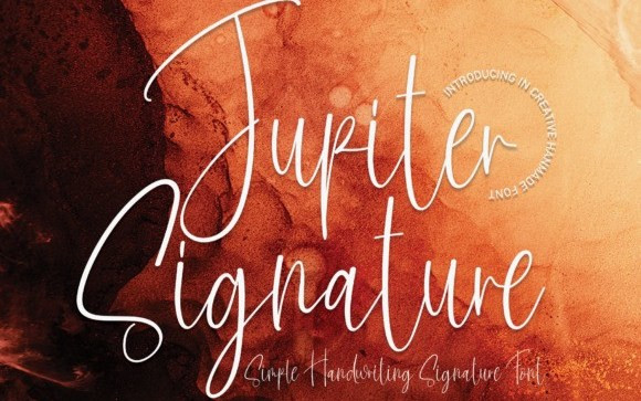 Jupiter Signature Script Font