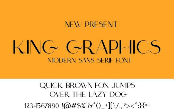 King Graphics Sans Serif Font