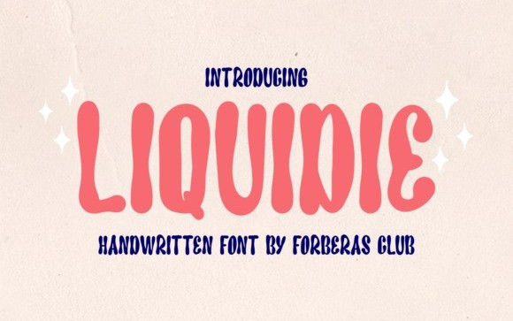 Liquidie Display Font