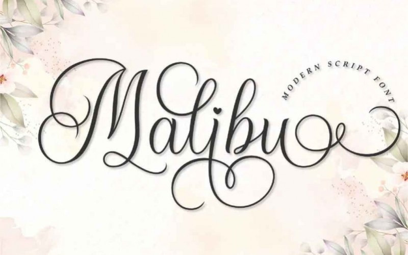 Malibu Calligraphy Font