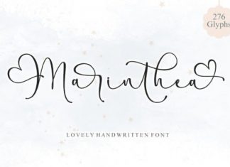 Marinthea Calligraphy Font