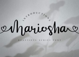 Mariosha Calligraphy Font