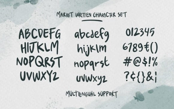 Market Written Display Font