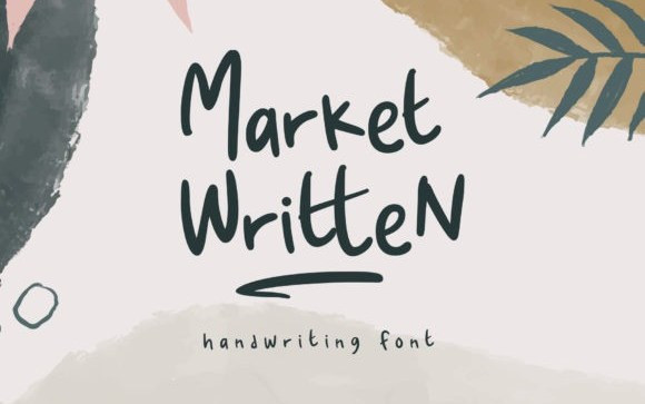 Market Written Display Font