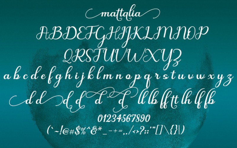 Mattalia Calligraphy Font