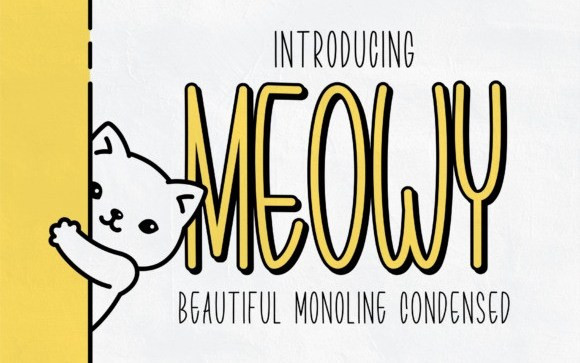 Meowy Cartoon Display Font