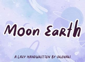 Moon Earth Brush Font