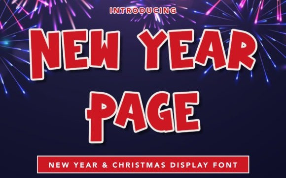 New Year Page Display Font