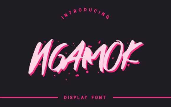 NGAMOK Brush Font