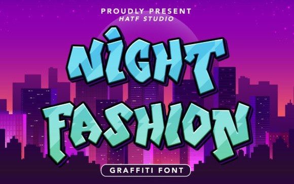 Night Fashion Display Font