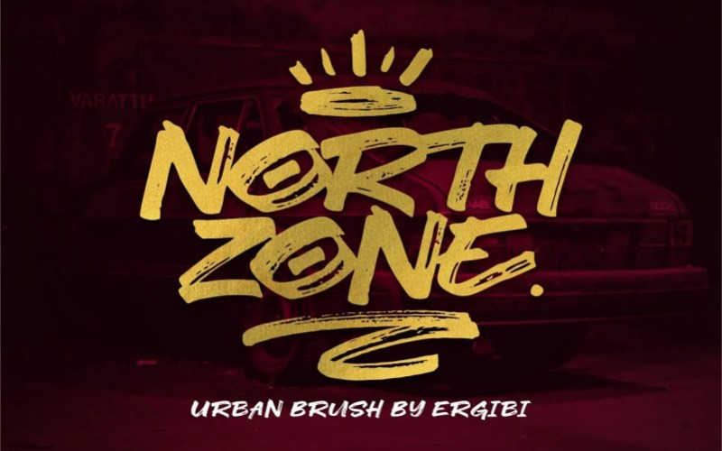 North Zone Brush Font