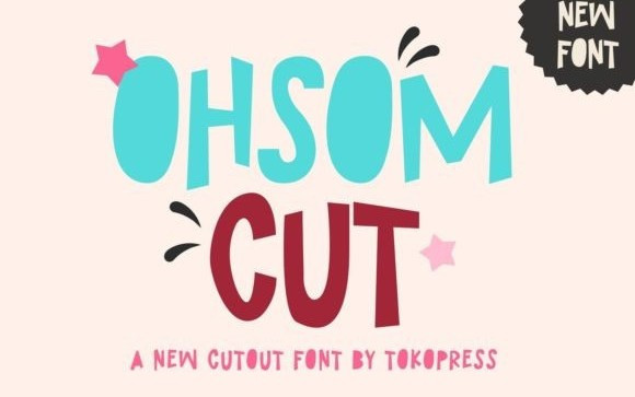 Ohsom Cut Display Font