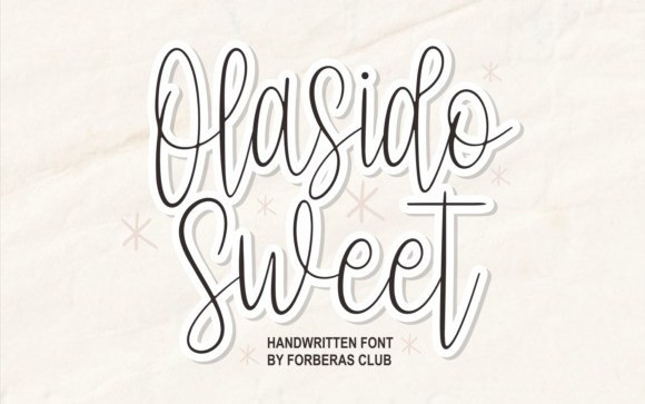 Olasido Sweet Script Font