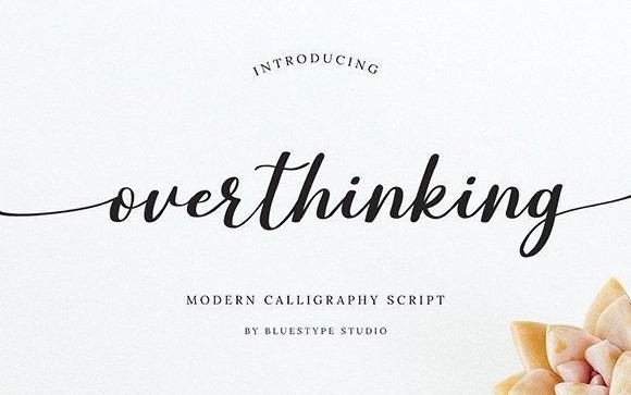 Overthinking Calligraphy Font