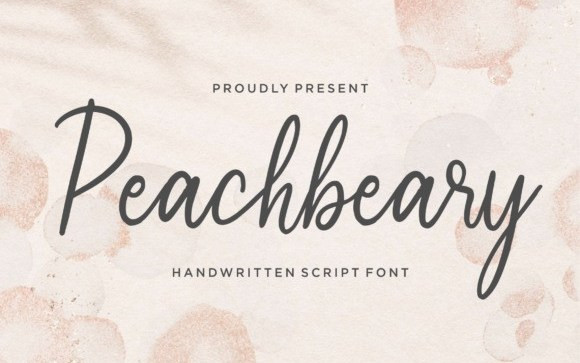 Peachbeary Handwritten Font
