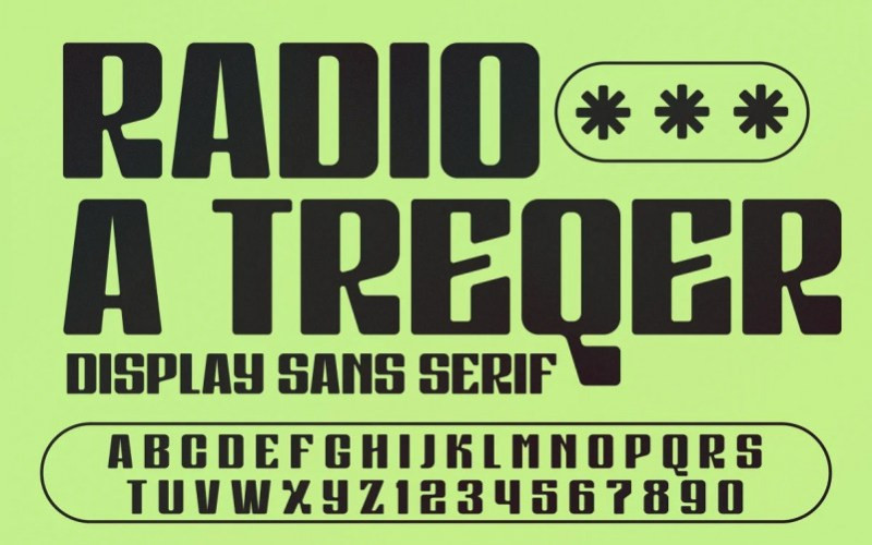 RADIO A TREQER Display Font