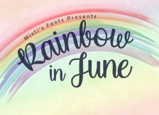 Rainbow In June Script Font