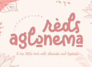 Reds Aglonema Script Font