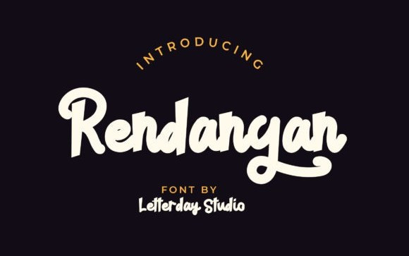 Rendangan Script Font