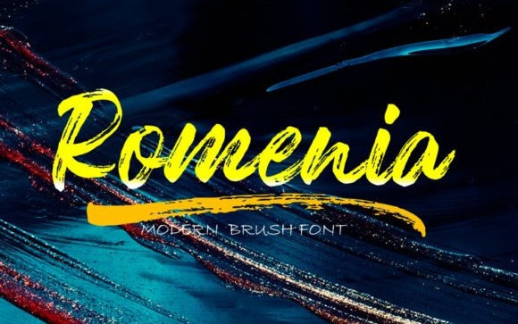 Romenia Brush Font