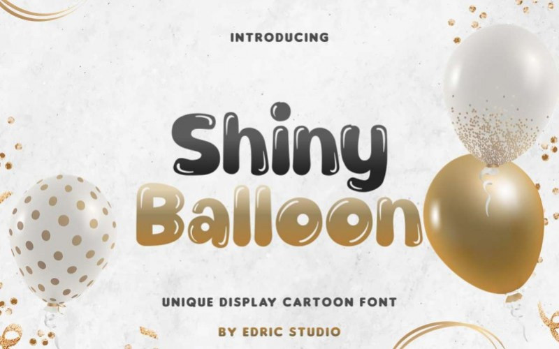 Shiny Balloon Display Font