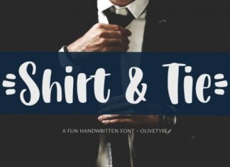 Shirt & Tie Display Font
