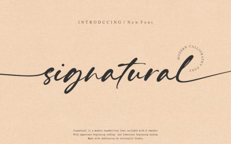 Signatural Handwritten Font