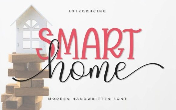Smart Home Display Font