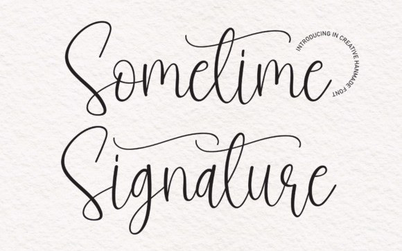 Sometime Signature Script Font