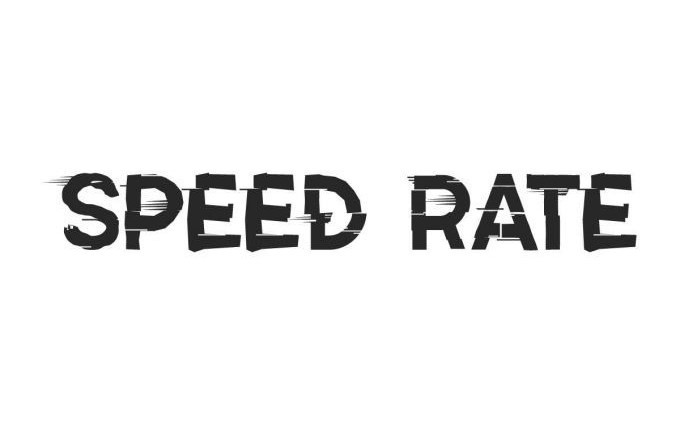 Speed Rate Display Font