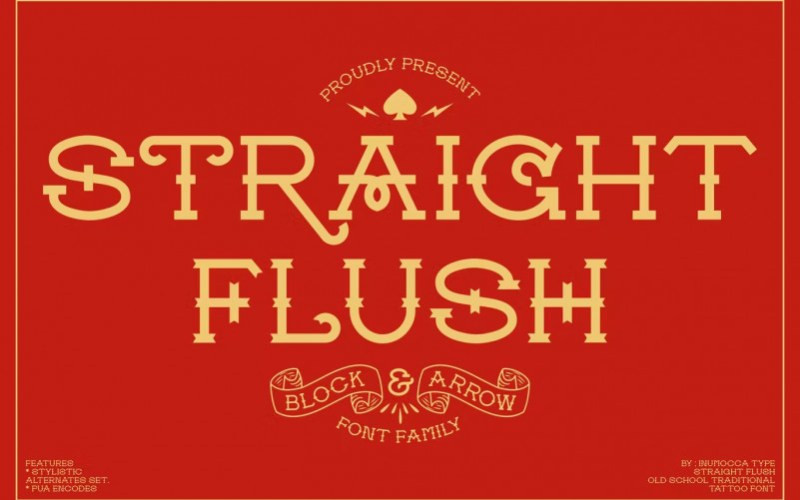 Straight Flush Display Font