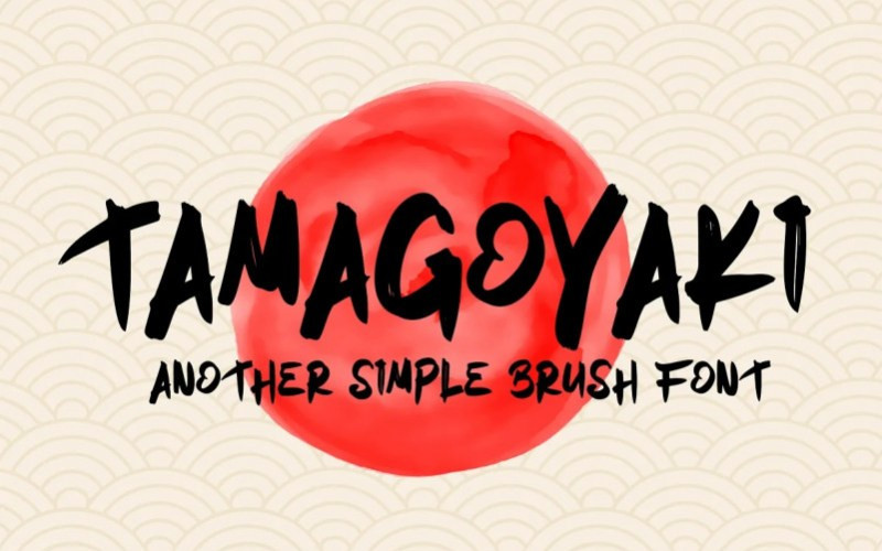 Tamagoyaki Brush Font