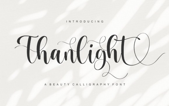 Thanlight Calligraphy Font