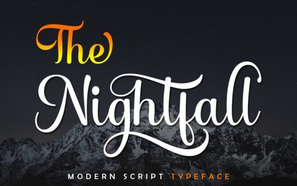 The Nightfall Calligraphy Font