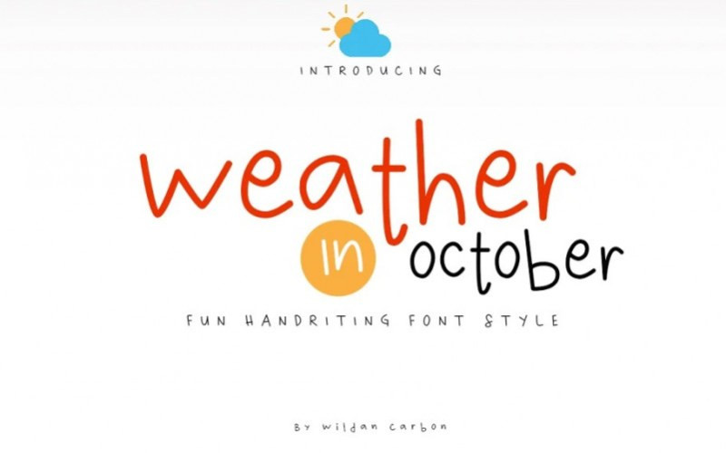 Weather In October Display Font