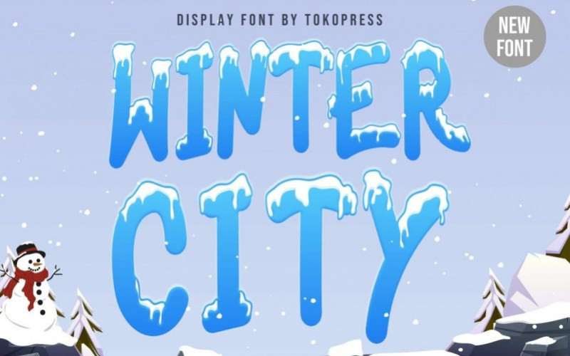Winter City Display Font