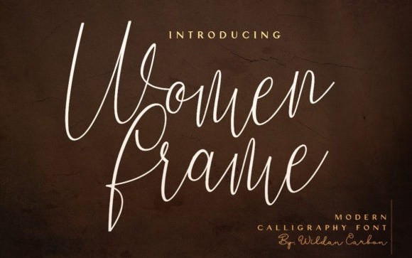 Women Frame Handwritten Font