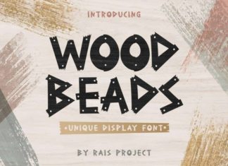 Wood Beads Display Font
