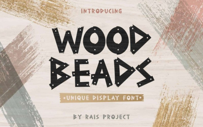 Wood Beads Display Font