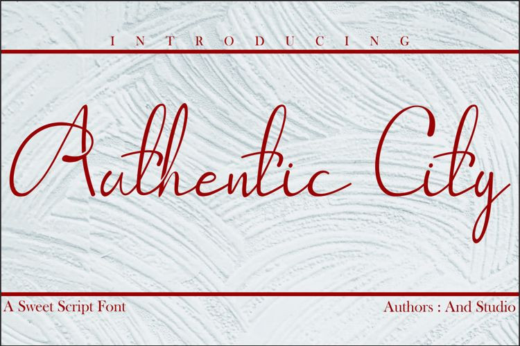 Authentic City Handwritten Font