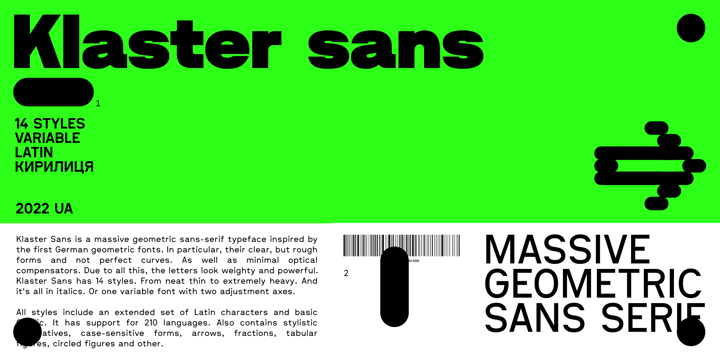 Klaster Sans Font