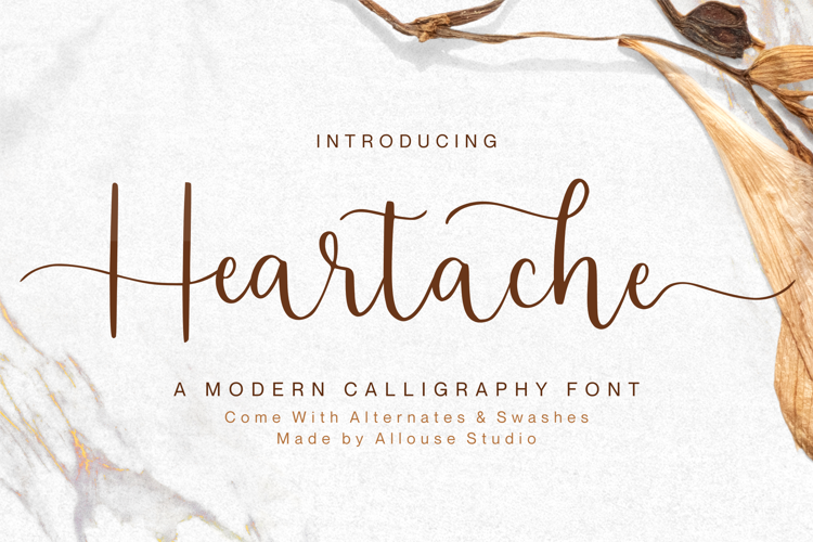 Heartache Calligraphy Font