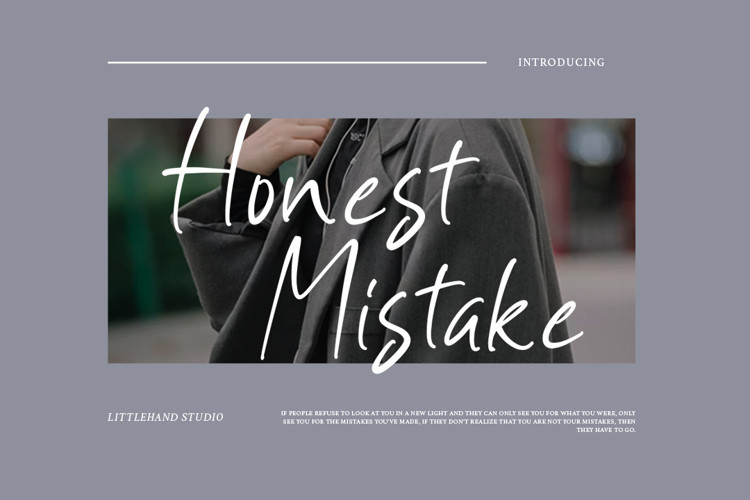 Honest Mistake Handwritten Font