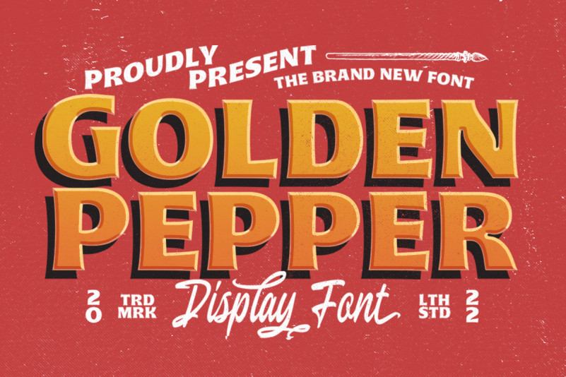 Golden Pepper Display Font