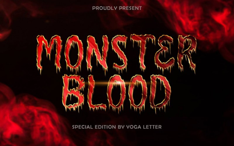 Monster Blood Display Font