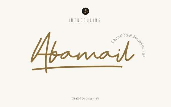 Abamail Handwritten Font