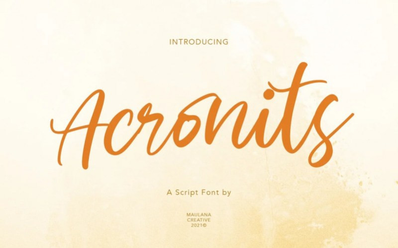 Acronits Script Font